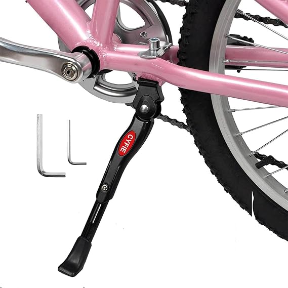 Cyfie Bike Kickstand for 16-20 Inch Bikes, Adjustable Aluminum Center Mount
