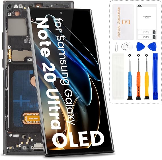 OLED for Samsung Galaxy Note 20 Ultra 5G Screen Replacement with Frame