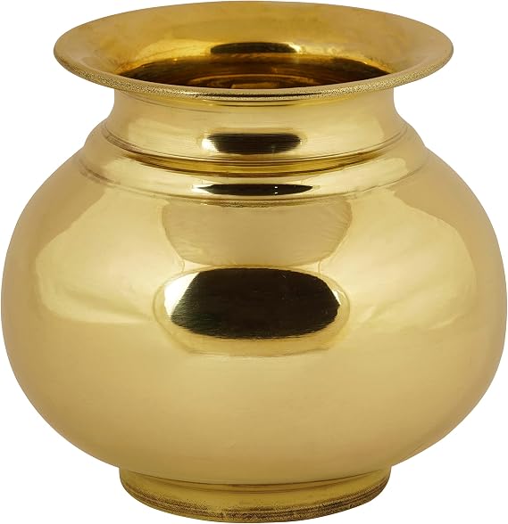 Indian Traditional Lota For Puja Handmade Brass Vessel Kalash Pot Traditional Auspicious Gift For Hindu Pooja Rituals