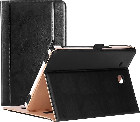 ProCase Galaxy Tab E 9.6 Case Vintage Stand Folio Case Cover for Galaxy Tab E 9.6"/ Tab E Nook 9.6-Inch Tablet (SM-T560 / T561 / T565 and SM-T567V Verizon 4G LTE Version) -Black