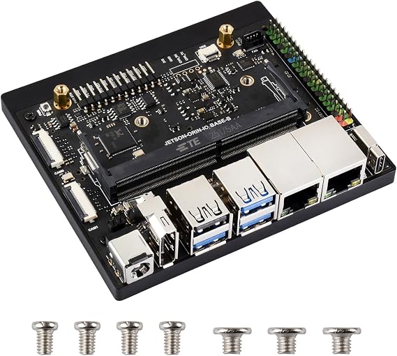 Waveshare Jetson Orin Nano/NX Super Dual Ethernet Baseboard - Compatible with Jetson Orin Nano and Jetson Orin NX modules and designed for N-VIDIA Jetson Orin Nano Super AI development kit