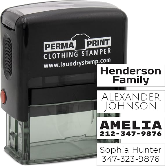 PermaPRINT Clothing Stamper with Black Ink