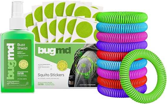 BugMD Buzz Shield Spray and Mosquito Repellent Bundle