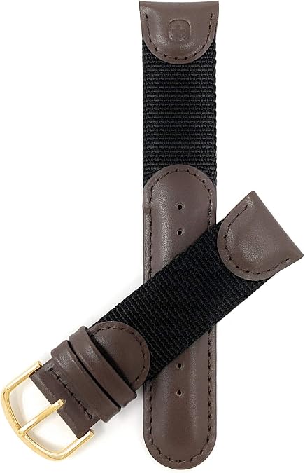Bandini Vintage Leather Watch Band Strap - Replacement Watch Band for Vintage Swiss Army, Wenger and Victorianox Watches - 2 Colors - 16mm, 18mm, 20mm
