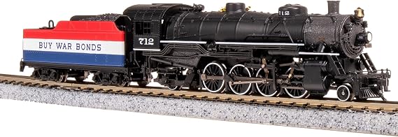Broadway Limited 7865 USRA Light Mikado, Red/White/Blue War Bonds Billboard, Paragon4 Sound/DC/DCC, N Scale