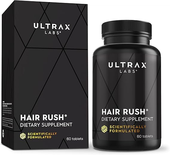 Hair Rush | Maxx Hair Growth & Anti Hair Loss Nutrient Solubilized Keratin Vitamin Supplement, 60 Tablets.