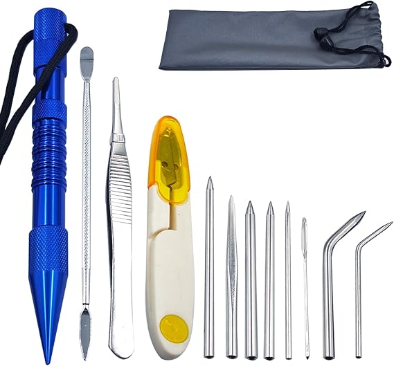 12-Piece Paracord FID Tool Kit Blue