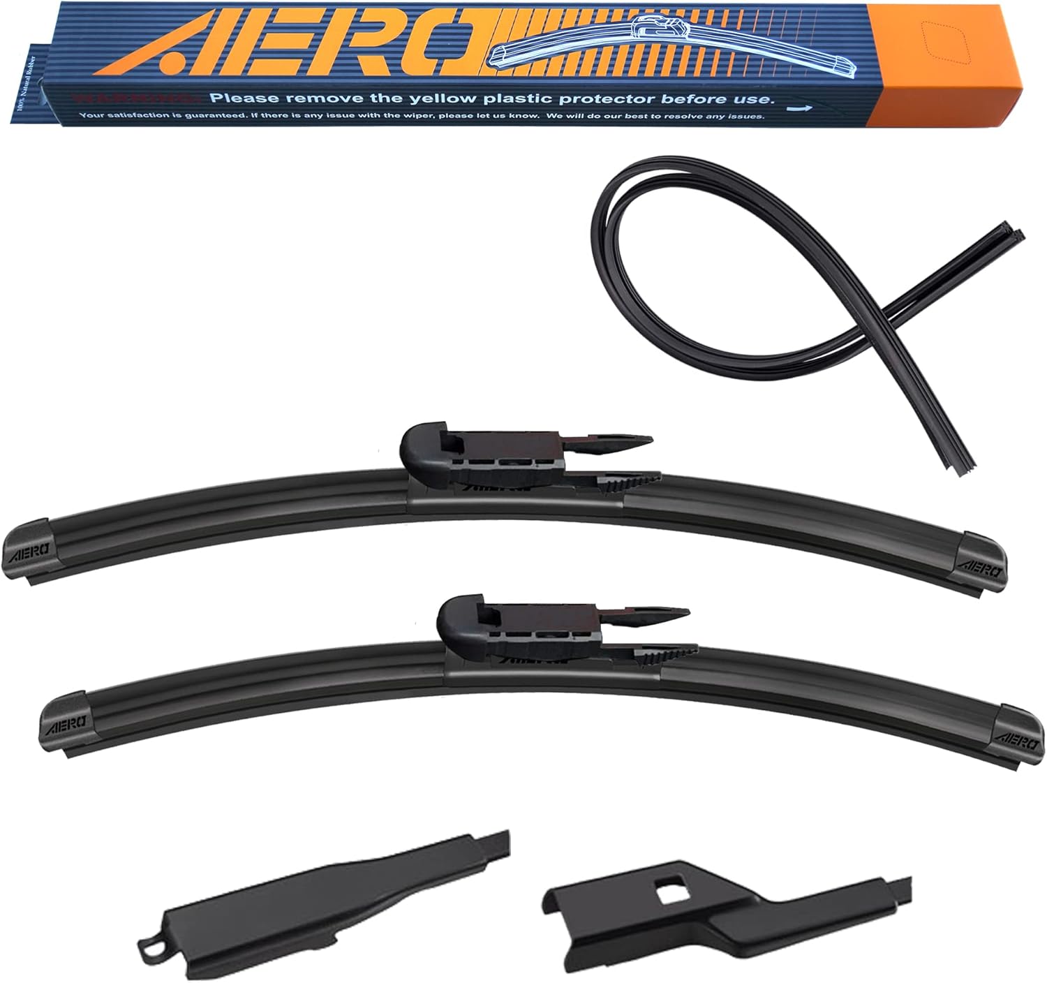 AERO Avenger 2624 Premium All-Season Windshield Wiper Blades with Extra Rubber Refills OEM Replacement for Dodge Mercedes-Benz Sprinter 1500 2500 3500 2018-2007 & Ford EcoSport  More Set of 2
