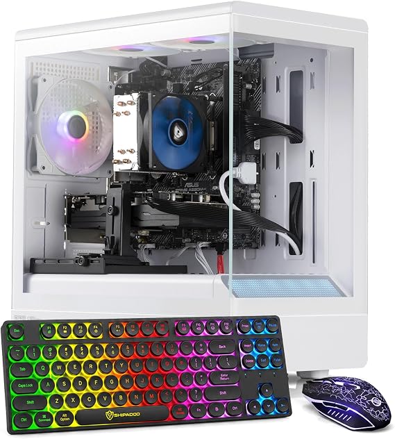GPVHOSO Prebuilt Gaming PC Desktop, Intel Core i7-4770, GTX 1050 Ti 4GB
