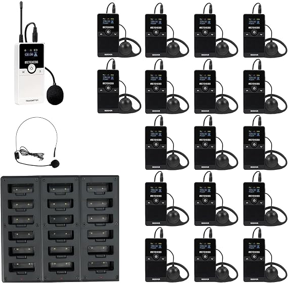 Retekess TT116 Wireless Tour Guide System, Whisper System(1TX 17RX)