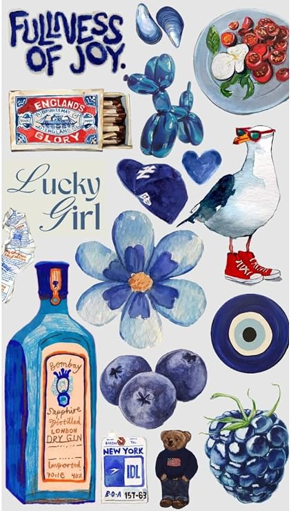 Lucky Girl Retro Laptop Tablet Telefon Ajanda Bullet Journal Motor Sticker -Suya Dayanıklı Etiket