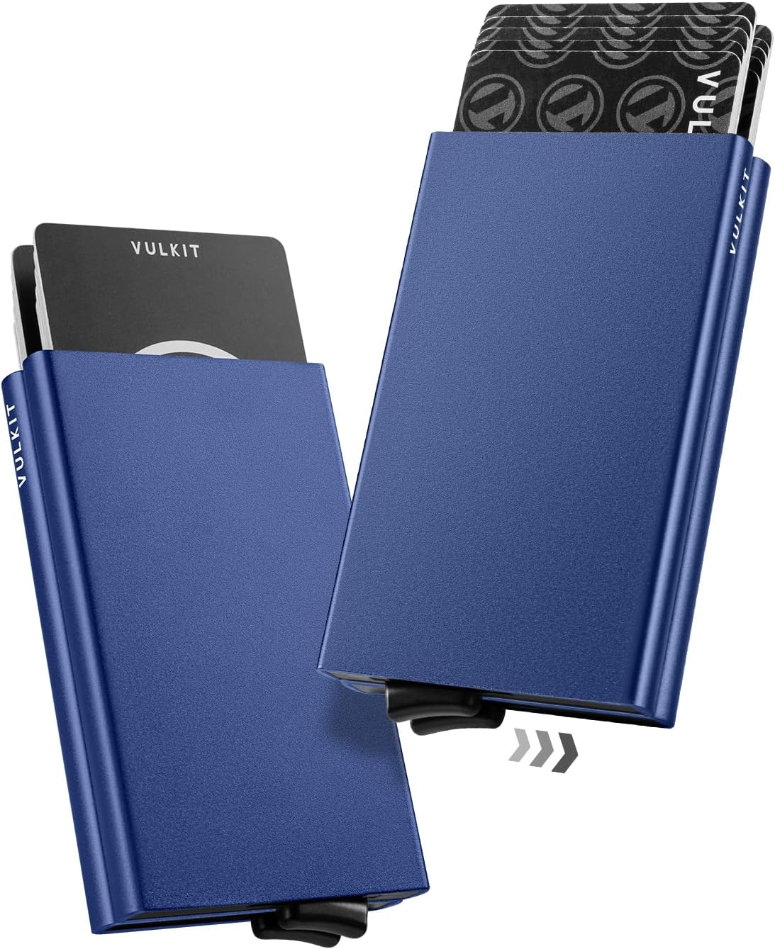 VULKIT Pop Up Wallet, Slim Minimalist Credit Card Holder For Men and Women RFID Blocking Mini Metal Case | Minimalist, RFID Blocking, Slim, Case