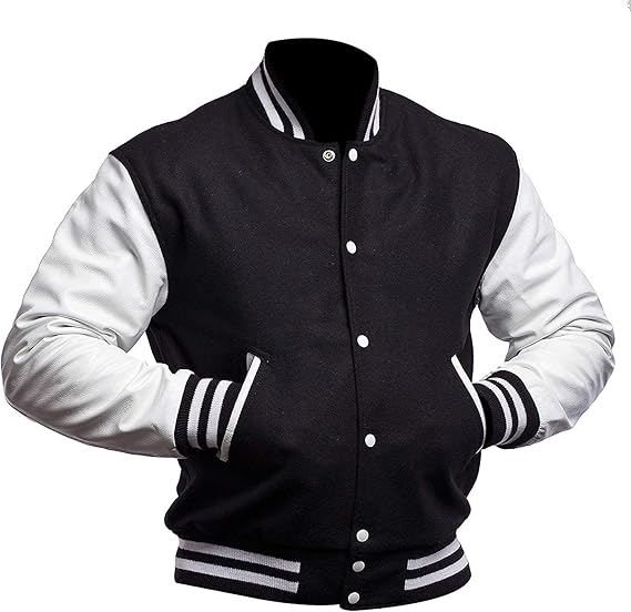 Unisex College Baseball Bomber Jacket - Varsity Jacket Men | Leather Letterman Jacket Men