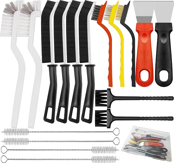18PCS Crevice Cleaning Brush Hard Bristle Scrub Brushes for Gaps with Box