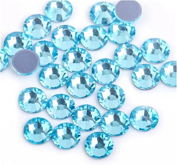 Rhinestones,crystal rhinestones, Iron On Rhinestones/Hot fix Crystal Rhinestones Strass Sewing & Fabric Garment Stones(Aquamarine,SS6-1440pcs)