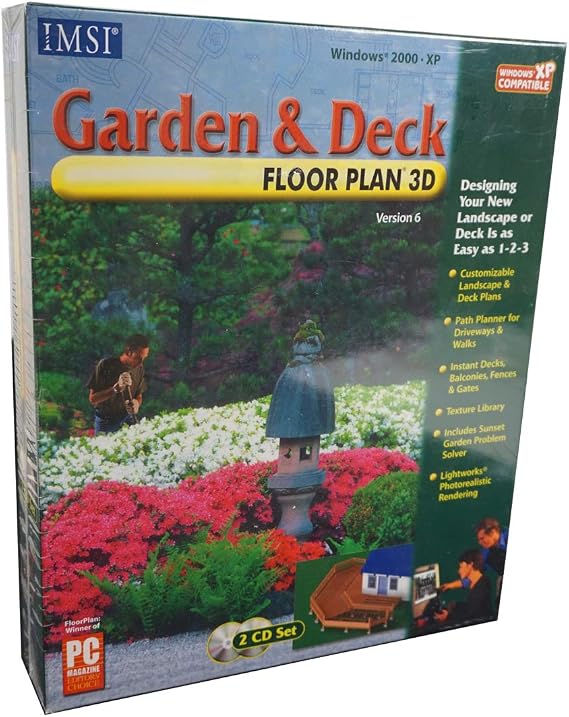 Garden and Deck Floor Plan 3D Version 6 (2 CD Set)