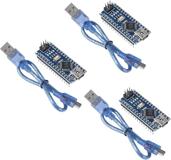 3Pcs for Nano V3.0 ATmega328P Module 5V 16M CH340 Mini USB Micro Controller Development Board with PIN Headers Microcontroller Board with Cable