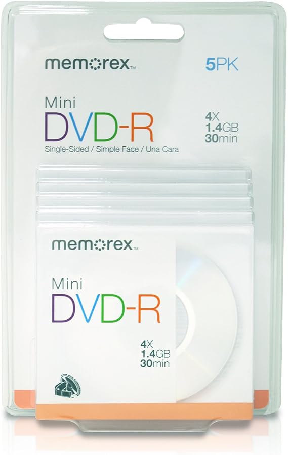Memorex 30 min./1.4 GB Mini DVD-R (5-Pack)