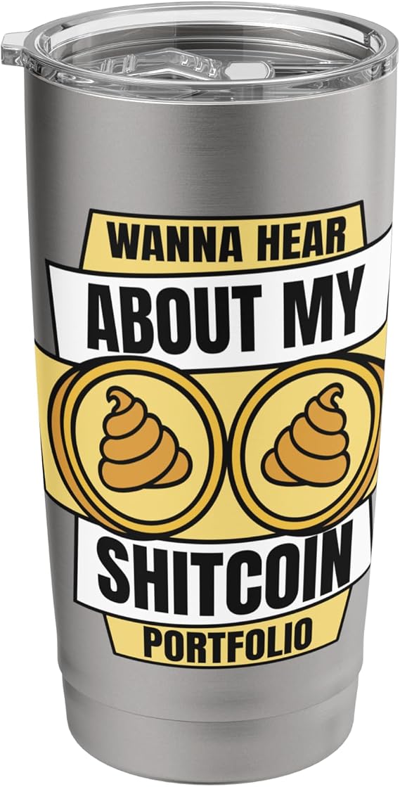 Shitcoin Portfolio Wallet Crypto Cryptocurrency Altcoins Stainless Steel Insulated Tumbler