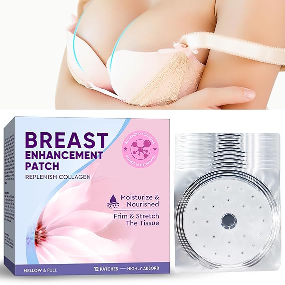 NECALON Breast Enhancement Patch, Breast Enhancement Upright Lifter Patch, Breast Enhancement Mask, Breast Firming Patch for Women(12 PCS), Pure White