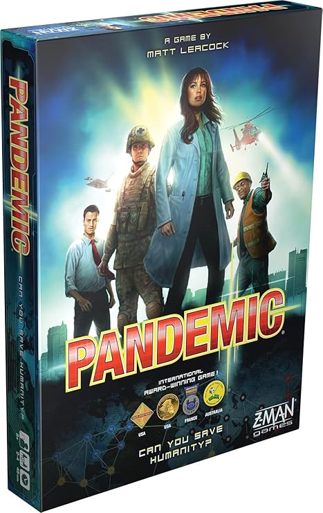 Z-Man Games | Pandemic – The Intense Cooperative Strategy Game | Race Against Time to Save the World | Simple to Learn, The Ultimate Games Night Challenge | 2–4 Players | Ages 8+| 45 Mins Playtime