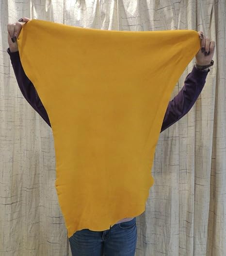 Real Tanned Gold Suede Deerskin Leather Hide - Native Crafts 4-5 SQ Ft (2-3oz)