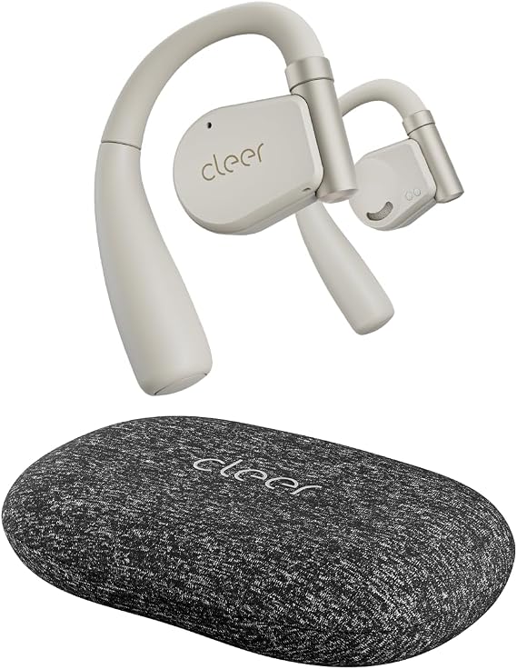 Cleer ARC II Open-Ear True Wireless Bluetooth Headphones,Snapdragon Sound,Multipoint Connection,Secure Fit,IPX5 Waterproof,Crystal Clear Calls,35 Hours Playtime,for iPhone & Android (Light Grey)