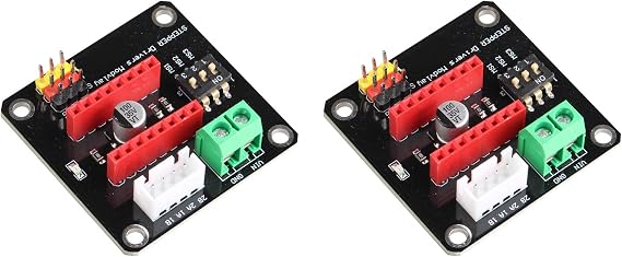 2Pcs 3D Printer A4988 DRV8825 42 Stepper Motor Driver Control Expansion Board Shield Module DRV8825 / A4988 Compatible with Arduino UNO R3 DIY Kit