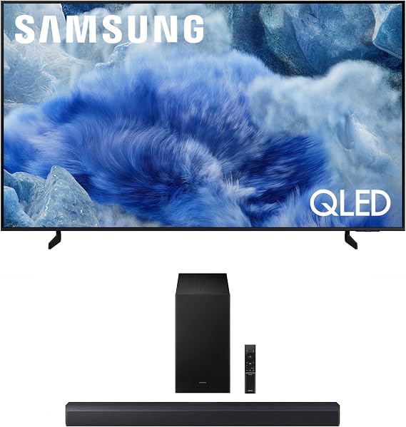 Samsung QN85Q8FAAFXZA 85 Inch Class QLED Q8F 4K Vision AI Smart TV with a HW-B550F B-Series Soundbar 2.1 Ch and Subwoofer (2025)