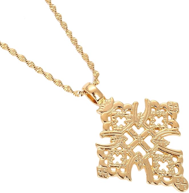 Ethiopia Jewelry Cross Pendant Gold Filled Jewelry Coptic Cross Pendant