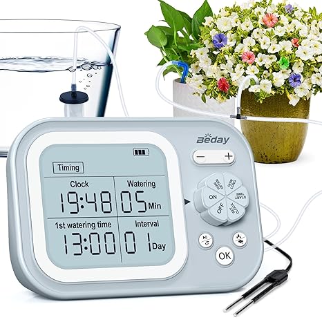 Automatic Plant Waterer Indoor Self Watering System for 15 Potted Plants, Blue