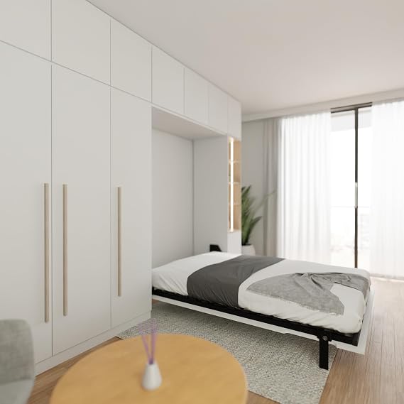Morphy Space-Saving Pull-Down Wallbed Frame – Modular Folding Murphy Bed for DIY & Custom Built-In Furniture (135x190 cm, Vertical)