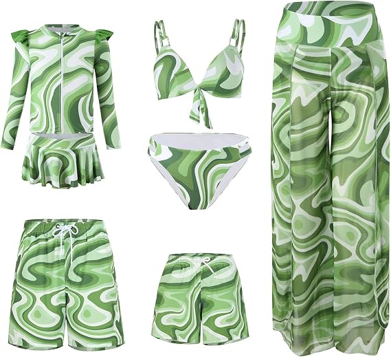 Swimwear for Family Matching Bathing Suit Matching Family Bikini Set Mommy and Me Swimsuits Two Pieces Tankini Set