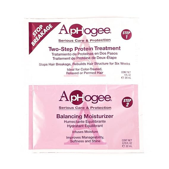 ApHogee Two-Step Protein Treatment & Balancing Moisturizer Repairs Damaged Hair, Strengthens & Restores Moisture 1 Ea