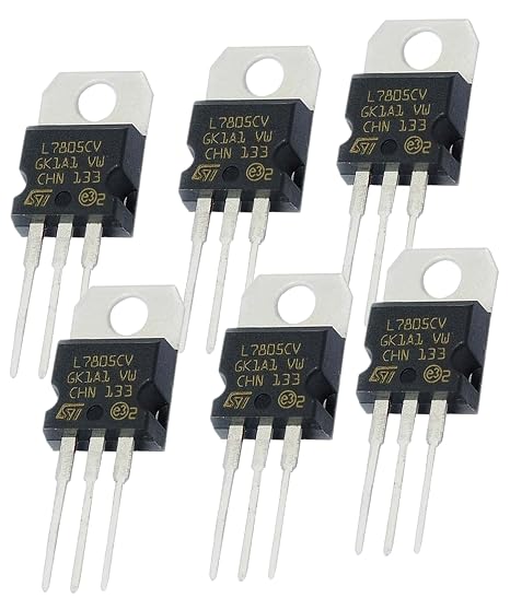 L7805CV L7805 Positive Voltage Regulator Output 5v TO-220 Package 6 Pack