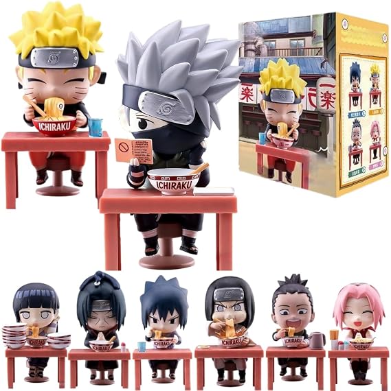MINISO Naruto Shippuden Ramen-Themed Figure Blind Box, Exquisite Collectible Ornament for Gifting(1PC Random)
