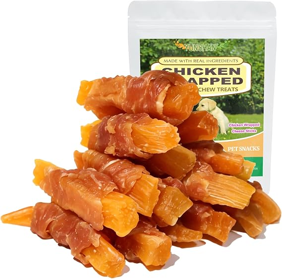 Chicken Wrapped Dog & Cat Chew Treats, Cheese Sticks, 16 oz