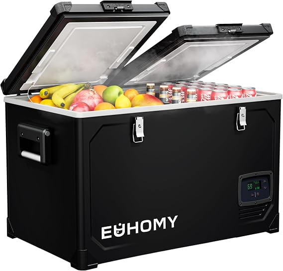 EUHOMY 69QT 12 Volt Refrigerator, Portable Fridge, 12V Fridge