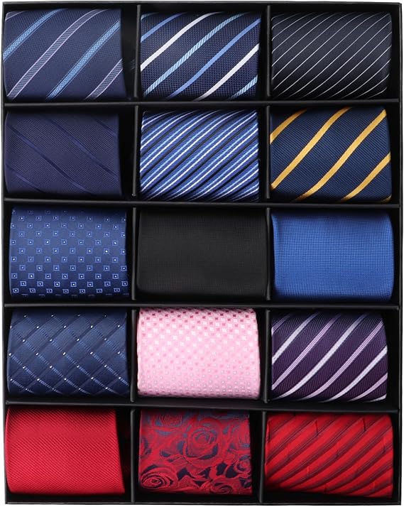 Men's Classic Neck Ties for Men Classy Men's Tie Woven Jacquard Ties Party Suit
