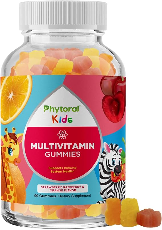 Phytoral Kids Multivitamin Gummies - Energy & Immune Support - 90 Count