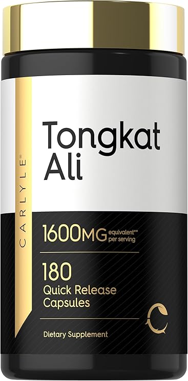 Carlyle Tongkat Ali | 180 Quick Release Capsules | Non-GMO and Gluten Free Supplement