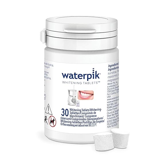 Waterpik Fresh Mint Whitening Refill Tablets (30 Count), Restore Natural Teeth Whiteness, Packaging May Vary, WT-30