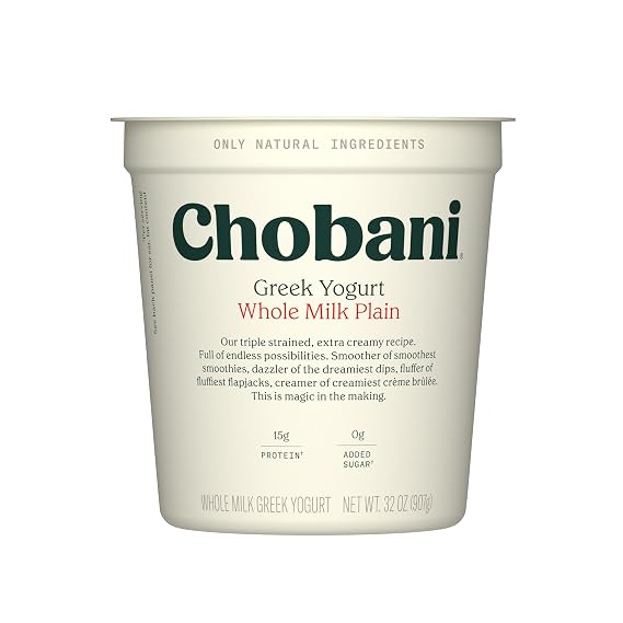 Chobani Whole Milk Plain Greek Yogurt 32oz