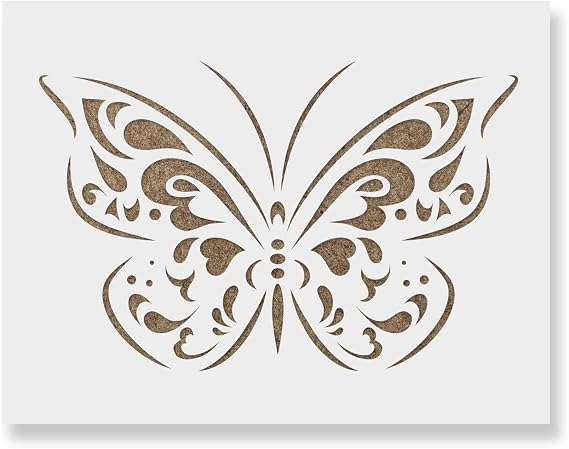 Butterfly Art Stencil - Stencil for Painting, Artistic Butterfly Design