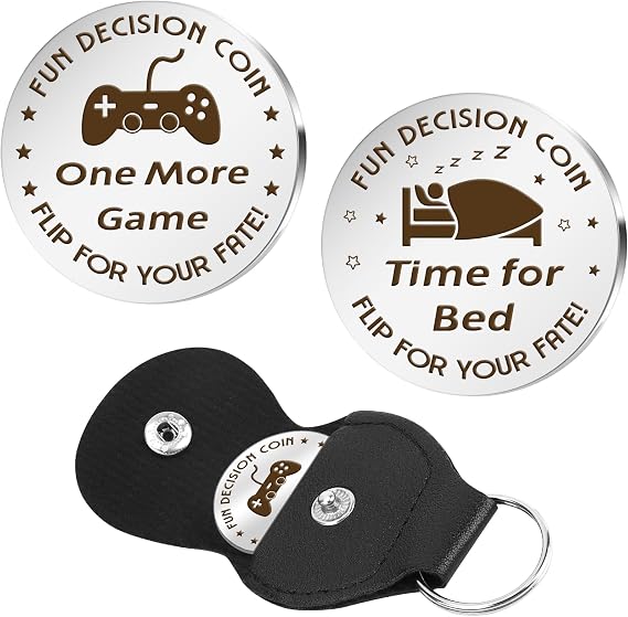 Easter Basket Stuffers for Men Gaming Gifts Funny Decision Coin Double Side Gamer Gifts for Him Men Funny Gift for Boyfriend Husband Brother Birthday Gift Ideas