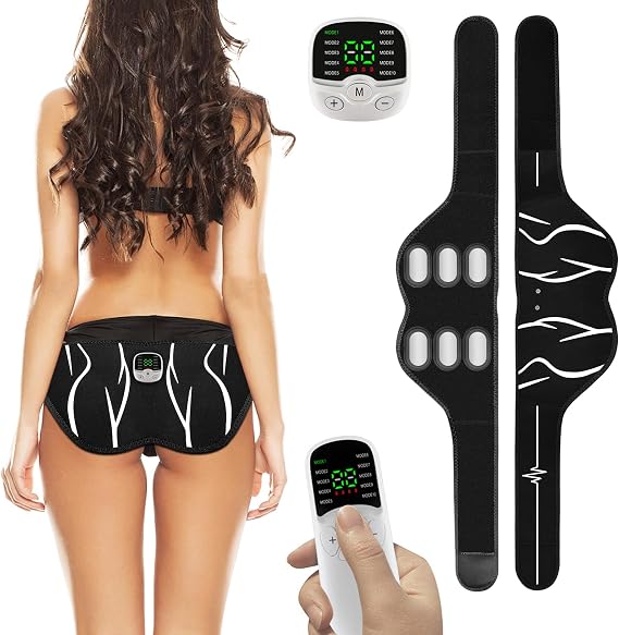 EMS Trainer, Electric Hip Muscle Stimulator, Glute Building - Shaping - Firming Trainer, Buttock Firming Trainer, with Remote Control, Electric Hip Shaping Home Trainer for Men and Women