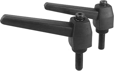 Taytools Push Button Ratchet, 2 Each 38 16,Level Adjustable Handles with Threaded Stud Male Threads PBRLM-38X2, Metal