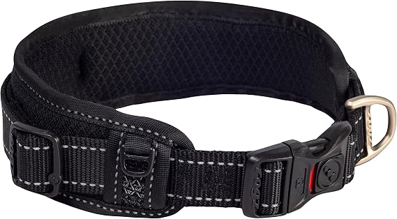 Classic Padded Dog Collar X-Large - Black
