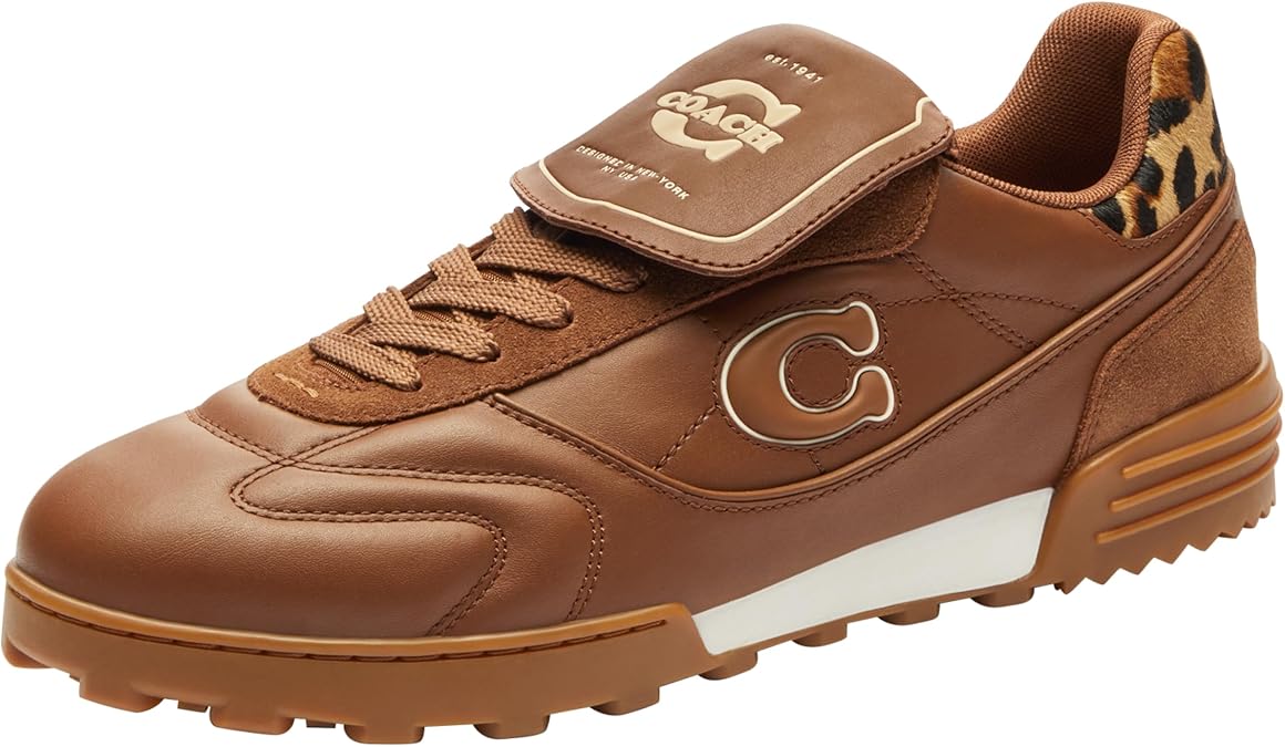 Coach Men's Match Sneaker with Leopard Print