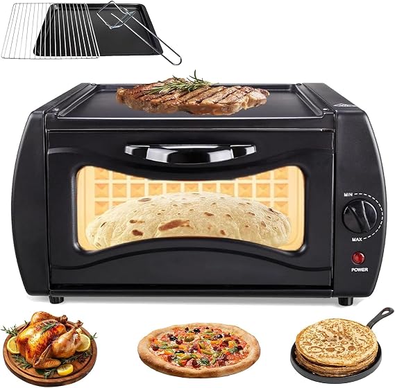 2100W 2-in-1 Electric Tandoor Oven and Pizza Maker, 15L Capacity with 122F-752F Temperature Control for Roasting, Baking and Grilling at Home